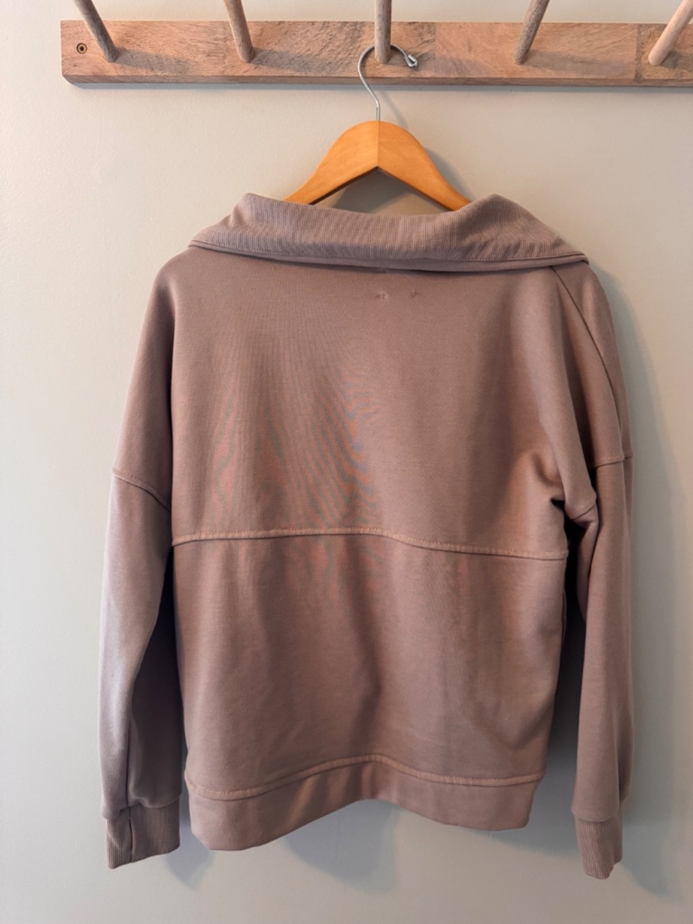 Wilo The Label Half Zip Pullover Sweatshirt Taupe Size Small - Picture 3 of 7